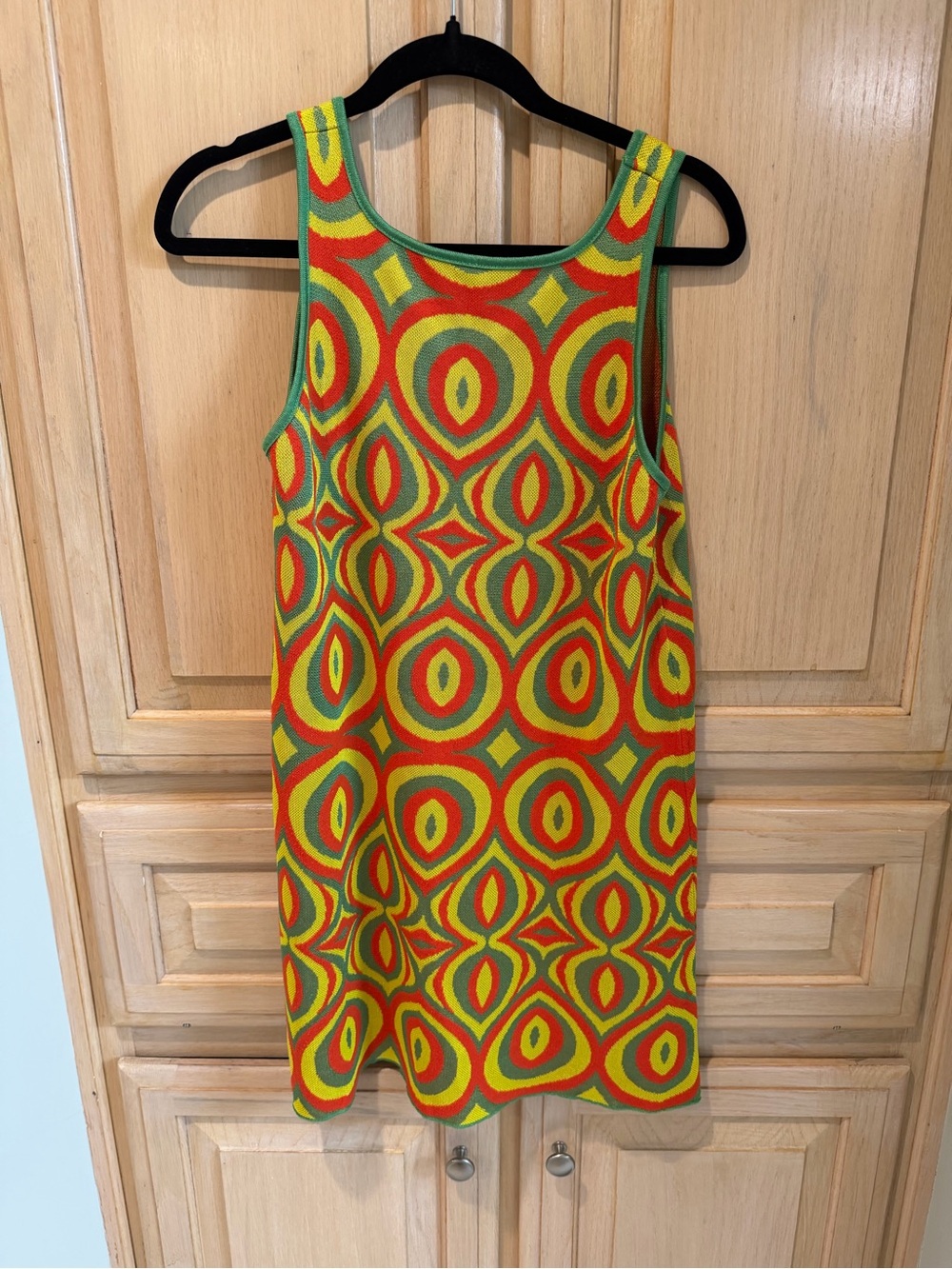 Zara Multicolor Knit Tank Dress in Red, Yellow & Green